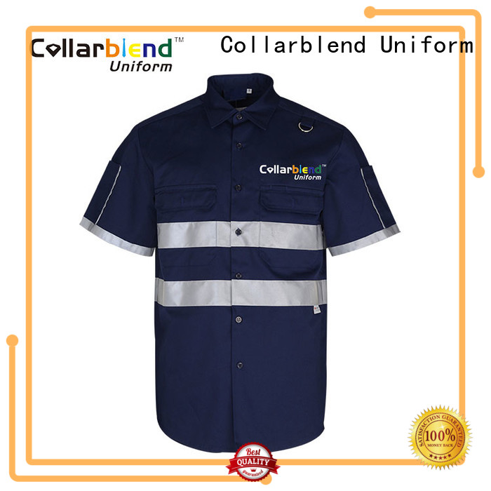 Collarblend Uniform safety shirts with pockets garage for women